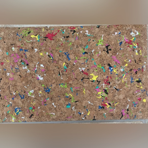 Street Level Cork Color Splash / Paint Splash Clutch Purse, 12.5”x 8” 100% cork. - Picture 4 of 7